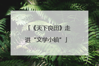 《天下良田》走进“文学小镇”