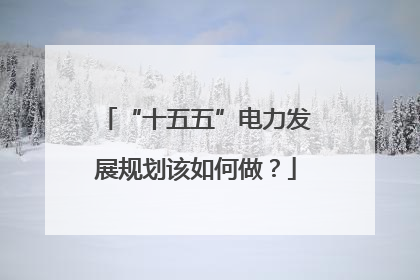 “十五五”电力发展规划该如何做？