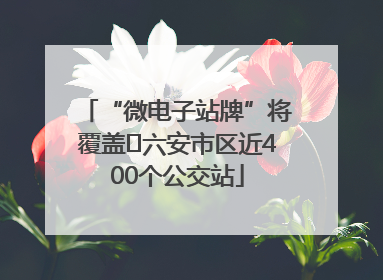 “微电子站牌”将覆盖﻿六安市区近400个公交站