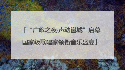 “广旅之夜·声动邕城”启幕 国家级歌唱家领衔音乐盛宴