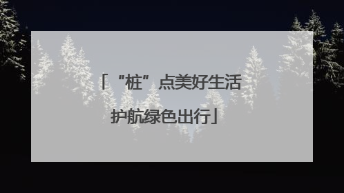 “桩”点美好生活 护航绿色出行