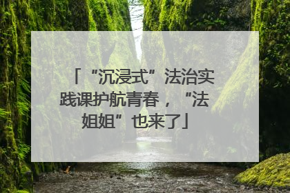 “沉浸式”法治实践课护航青春，“法姐姐”也来了