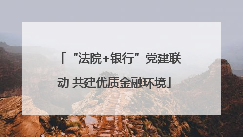 “法院+银行”党建联动 共建优质金融环境