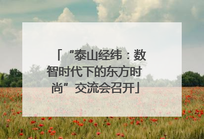 “泰山经纬：数智时代下的东方时尚”交流会召开