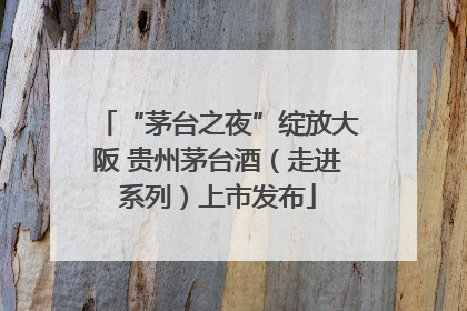 “茅台之夜”绽放大阪 贵州茅台酒（走进系列）上市发布