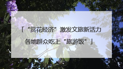 “赏花经济”激发文旅新活力 各地群众吃上“旅游饭”