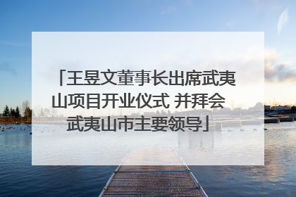 王昱文董事长出席武夷山项目开业仪式 并拜会武夷山市主要领导