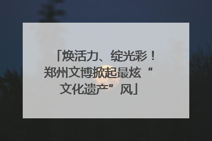 焕活力、绽光彩！郑州文博掀起最炫“文化遗产”风
