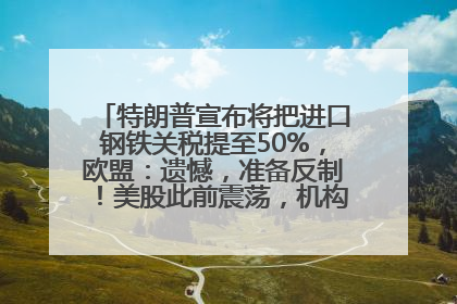特朗普宣布将把进口钢铁关税提至50%，欧盟：遗憾，准备反制！美股此前震荡，机构：美元正进入熊市