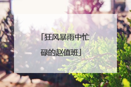 狂风暴雨中忙碌的赵值班
