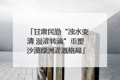 甘肃民勤“浊水变清 漫灌转滴”重塑沙漠绿洲灌溉格局