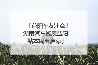 益阳车友注意！湖南汽车巡展益阳站本周五启幕