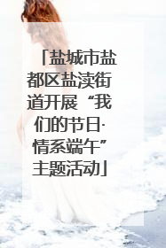 盐城市盐都区盐渎街道开展“我们的节日·情系端午”主题活动
