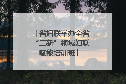 省妇联举办全省“三新”领域妇联赋能培训班