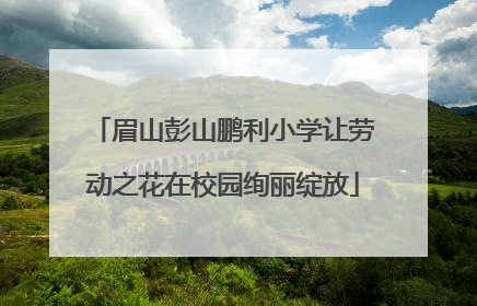 眉山彭山鹏利小学让劳动之花在校园绚丽绽放