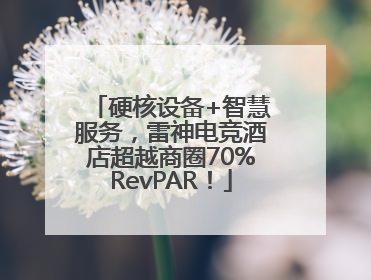 硬核设备+智慧服务，雷神电竞酒店超越商圈70%RevPAR！