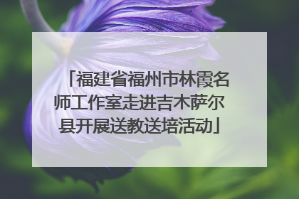 福建省福州市林霞名师工作室走进吉木萨尔县开展送教送培活动