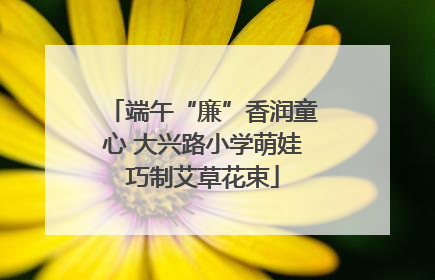 端午“廉”香润童心 大兴路小学萌娃巧制艾草花束