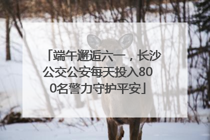 端午邂逅六一，长沙公交公安每天投入800名警力守护平安