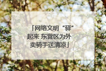 网络文明“驿”起来 东营区为外卖骑手送清凉