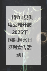 罗山县供电公司开展2025年国际档案日系列宣传活动