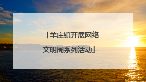 羊庄镇开展网络文明周系列活动