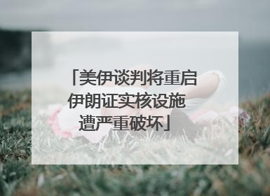 美伊谈判将重启 伊朗证实核设施遭严重破坏