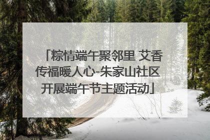 粽情端午聚邻里 艾香传福暖人心-朱家山社区开展端午节主题活动