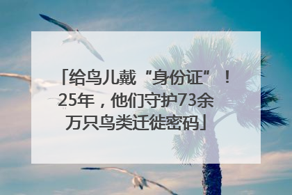 给鸟儿戴“身份证”！25年，他们守护73余万只鸟类迁徙密码