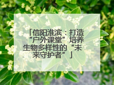 信阳淮滨：打造“户外课堂”培养生物多样性的“未来守护者”