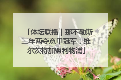体坛联播｜那不勒斯三年两夺意甲冠军，维尔茨将加盟利物浦