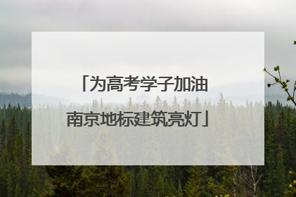 为高考学子加油 南京地标建筑亮灯