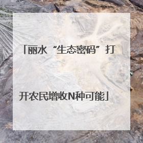 丽水“生态密码”打开农民增收N种可能