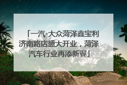 一汽-大众菏泽鑫宝利济南路店盛大开业，菏泽汽车行业再添新翼