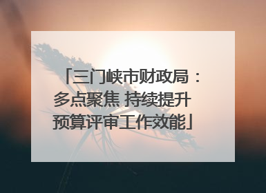 三门峡市财政局：多点聚焦 持续提升预算评审工作效能