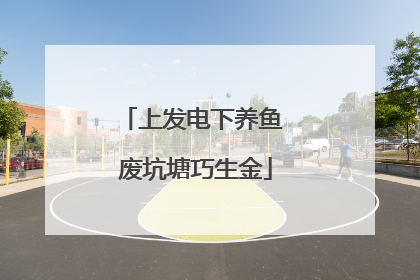 上发电下养鱼 废坑塘巧生金