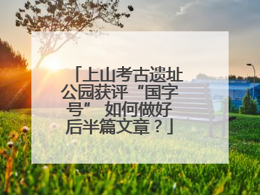 上山考古遗址公园获评“国字号” 如何做好后半篇文章？