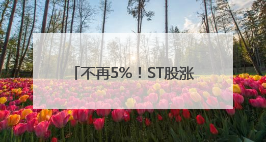 不再5%！ST股涨跌停板放宽至10%，遏制过度炒作出招