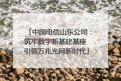 中国电信山东公司：筑牢数字新基建基座 引领万兆光网新时代