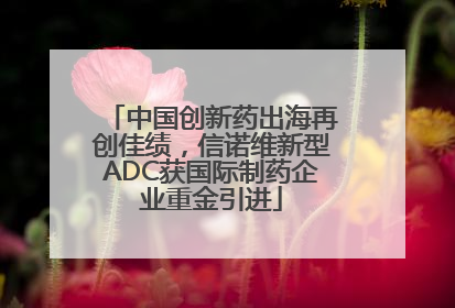 中国创新药出海再创佳绩，信诺维新型ADC获国际制药企业重金引进