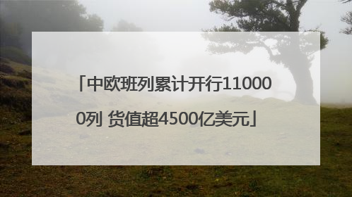 中欧班列累计开行110000列 货值超4500亿美元