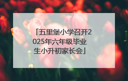五里堡小学召开2025年六年级毕业生小升初家长会