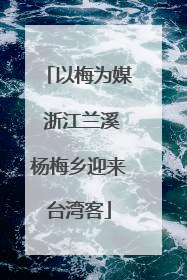 以梅为媒 浙江兰溪杨梅乡迎来台湾客