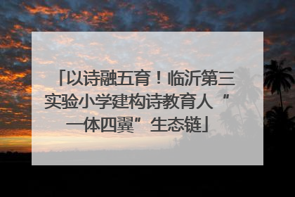 以诗融五育！临沂第三实验小学建构诗教育人“一体四翼”生态链