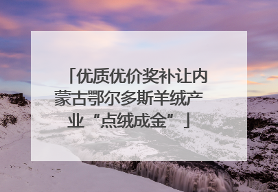 优质优价奖补让内蒙古鄂尔多斯羊绒产业“点绒成金”