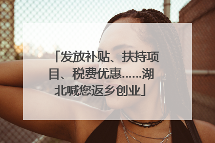 发放补贴、扶持项目、税费优惠……湖北喊您返乡创业