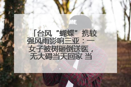 台风“蝴蝶”携较强风雨影响三亚：一女子被树砸倒送医，无大碍当天回家 当地已紧急清障