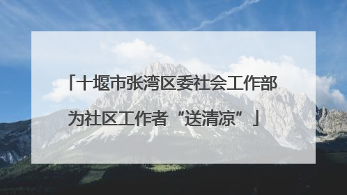 十堰市张湾区委社会工作部为社区工作者“送清凉”