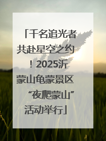 千名追光者共赴星空之约！2025沂蒙山龟蒙景区“夜爬蒙山”活动举行