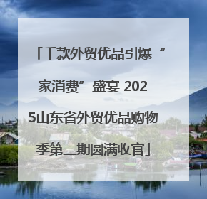 千款外贸优品引爆“家消费”盛宴 2025山东省外贸优品购物季第三期圆满收官